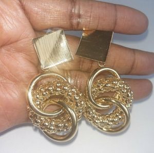 Gold Plated Dangle Earrings